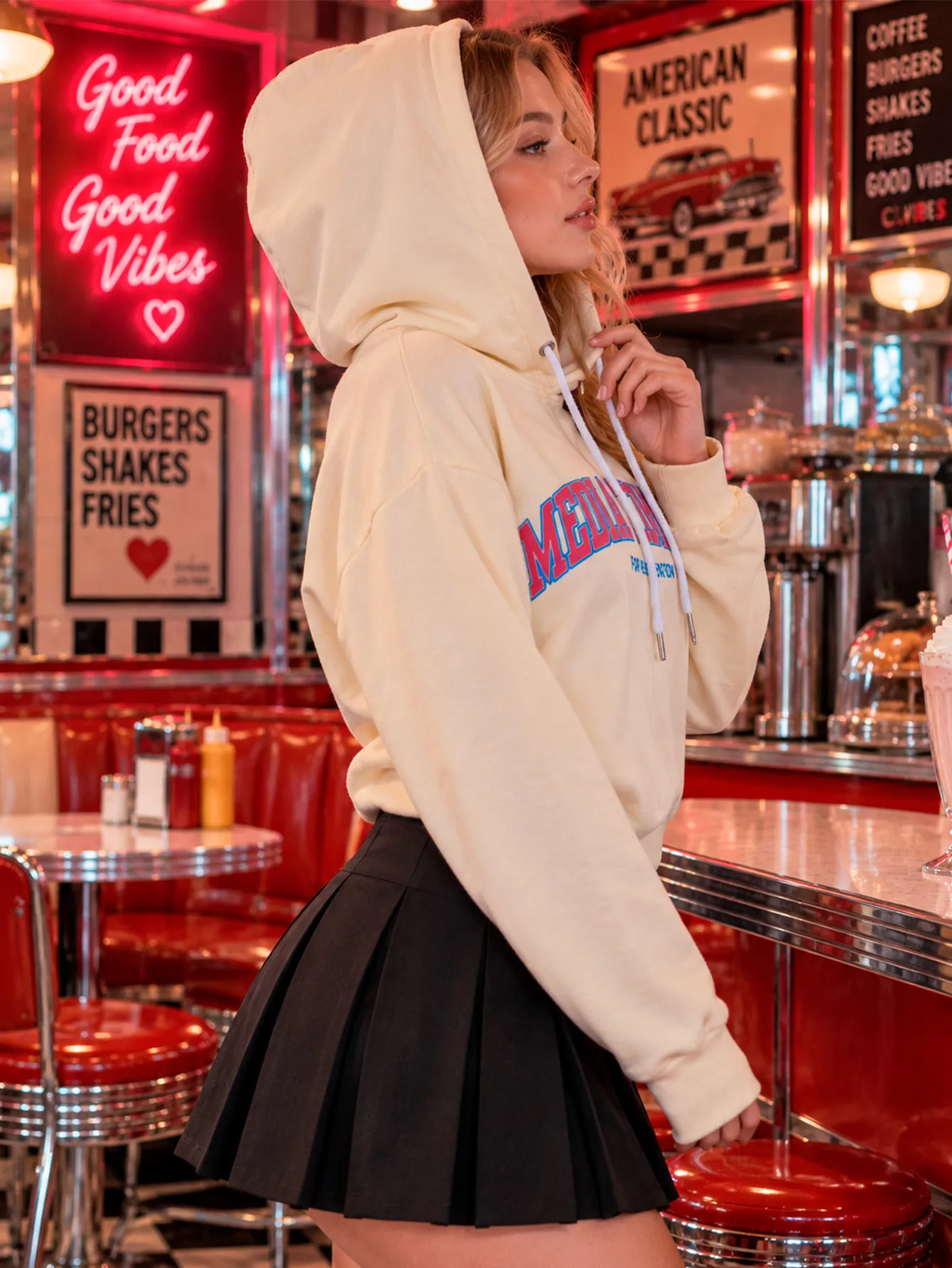 SUDADERAOVERSIZE SUDADERA OVERSIVE CON GORRO 15323